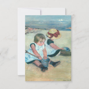 Carte De Remerciements Mary Cassatt - Enfants jouant sur la plage