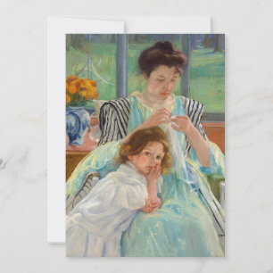Carte De Remerciements Mary Cassatt - Jeune Mère Cousant