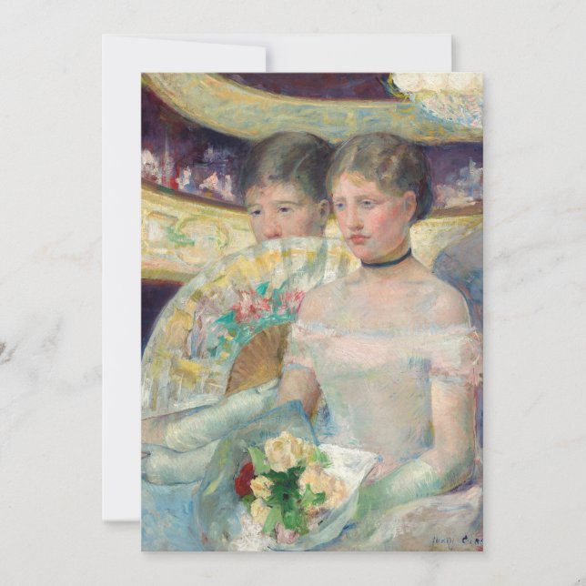 Carte De Remerciements Mary Cassatt - Le Loge (Devant)