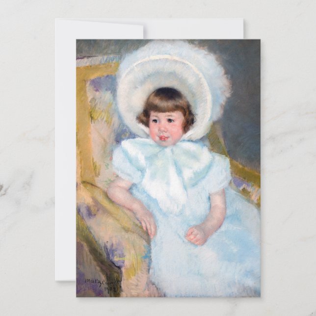 Carte De Remerciements Mary Cassatt - Portrait de Louise-Aurore Villeboeu (Devant)