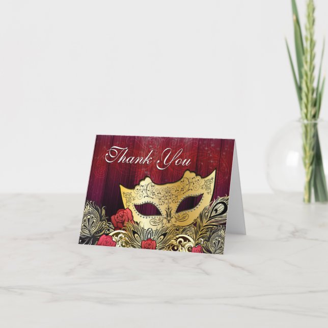 Carte De Remerciements Masquerade thanks (Devant)