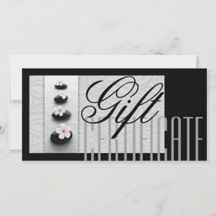 Carte De Remerciements Massage Spa Certificat cadeau Guérison Pierres noi