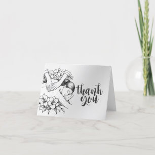 Carte De Remerciements Massage Thérapie Guérison Mains Énergie Spa Bien-ê