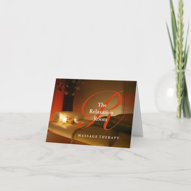 Carte De Remerciements Massage Therapist Customizable Thank You Card (Devant)