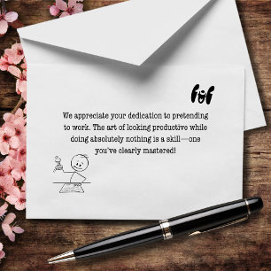 Carte De Remerciements Master of Look Busy