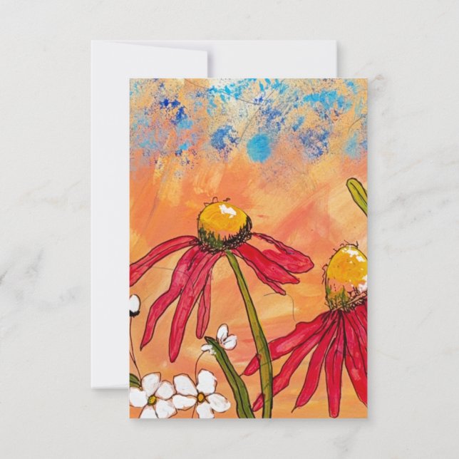 Carte De Remerciements Matinée Fleur Sauvage (Dos)