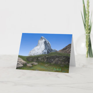 Carte De Remerciements Matterhorn en Suisse Encourager Verse JW