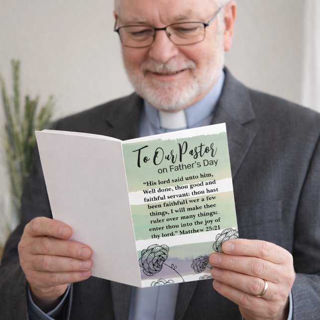 Carte De Remerciements Matthieu 25:21 Pasteur Fête des pères d'appréciati (Créateur téléchargé)