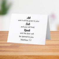 Matthieu 7:7 Poser Chercher Knock Bible Verse