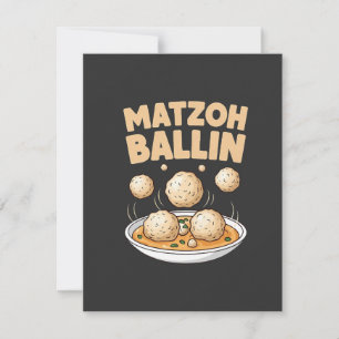 Carte De Remerciements Matzo Baller Hanoukka Food Culture juive