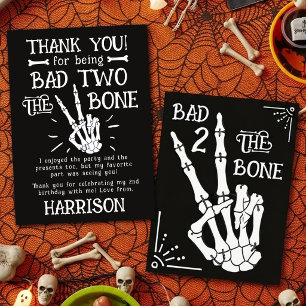 Carte De Remerciements Mauvais jusqu'à l'os ! Halloween 2e anniversaire