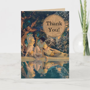 Carte De Remerciements Maxfield Parrish Le Jardin d'Allah 1918 Beaux-Arts