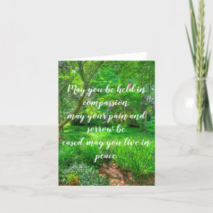 Carte De Remerciements May you be held in compassion, Caroline du Nord