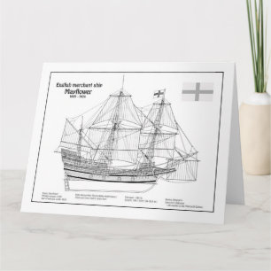 Carte De Remerciements Mayflower - Plan directeur des navires BD