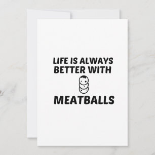 CARTE DE REMERCIEMENTS MEATBALLS LA VIE EST MEILLEURE