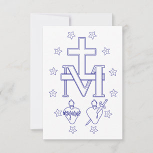 Carte De Remerciements Médaille de Notre-Dame des Grâces