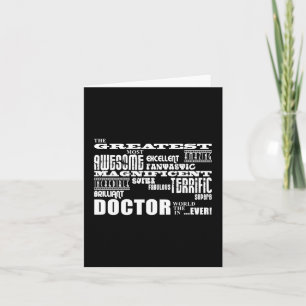 Carte De Remerciements Médecins cool modernes amusants Meilleur Docteur M