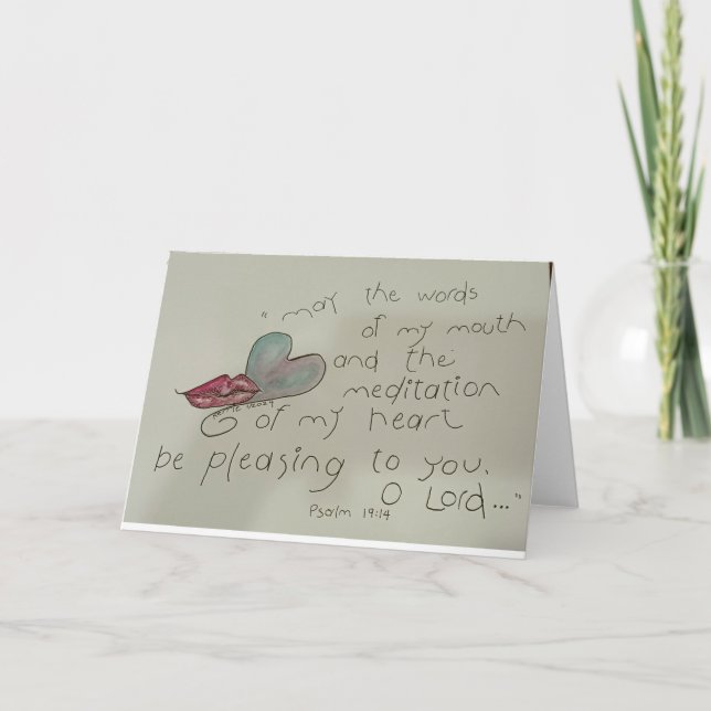 Carte De Remerciements Médiations de mon coeur (Devant)