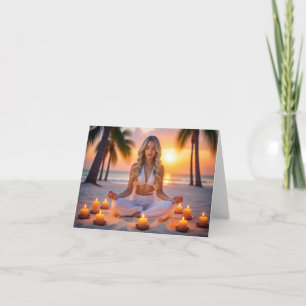 CARTE DE REMERCIEMENTS MÉDITATION - YOGA - BIEN-ÊTRE - CARPE DIEM