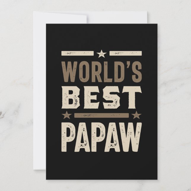 Carte De Remerciements Meilleur cadeau Papaw Grand-pa au monde pour homme (Devant)