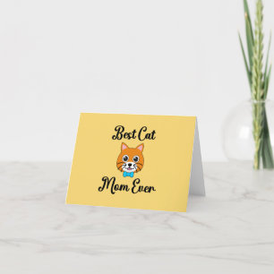 Carte De Remerciements Meilleur Cat Maman jamais