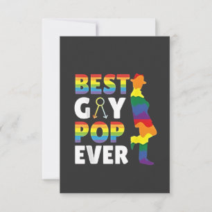 Carte De Remerciements Meilleur Gay Pop Ever LGBT Prith Mois Grand-père P