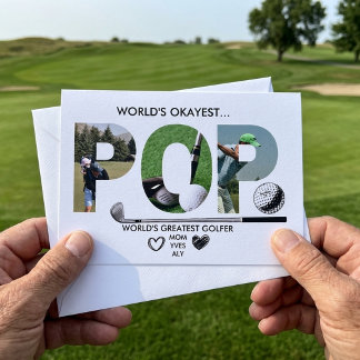 Carte De Remerciements Meilleur Golfeur du Monde Meilleur Papa du Monde