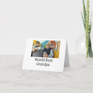 Carte De Remerciements Meilleur grand-père du monde ajouter un nom texte 