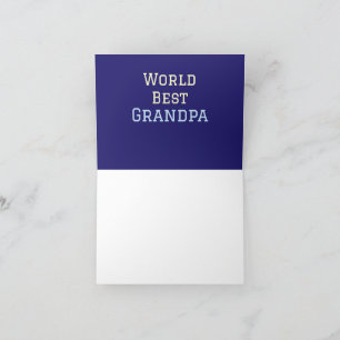 Carte De Remerciements Meilleur grand-père du monde ajouter un nom texte