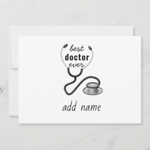 Carte De Remerciements Meilleur Médecin de Tous les Temps Remerciement Mé