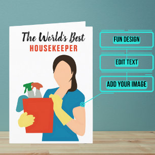 Carte De Remerciements Meilleur ménagère du monde