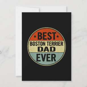 Carte De Remerciements Meilleur père Boston Terrier de tous les temps Sty