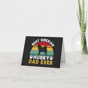 Carte De Remerciements Meilleur Père Husky Sibérien Jamais, Hommage Fête