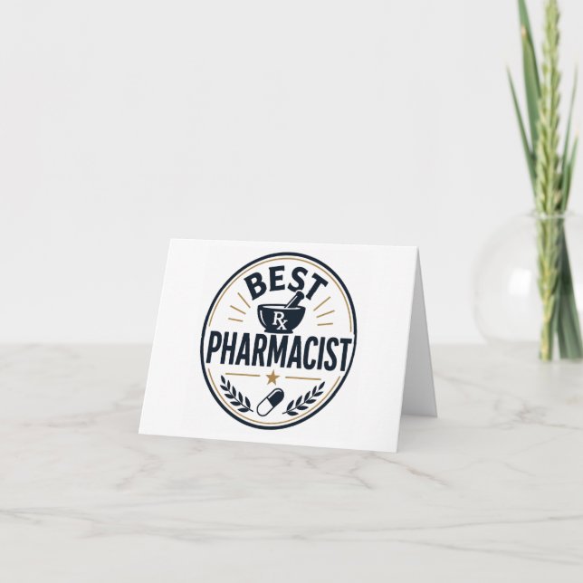 Carte De Remerciements Meilleur Pharmacien (Devant)