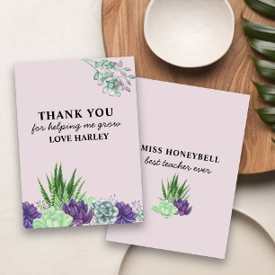 Carte De Remerciements Meilleur Professeur de Tous les Temps Aquarelle Su