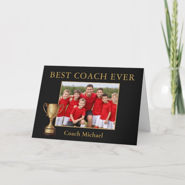 Carte De Remerciements Meilleure équipe de coach photo  (Devant)