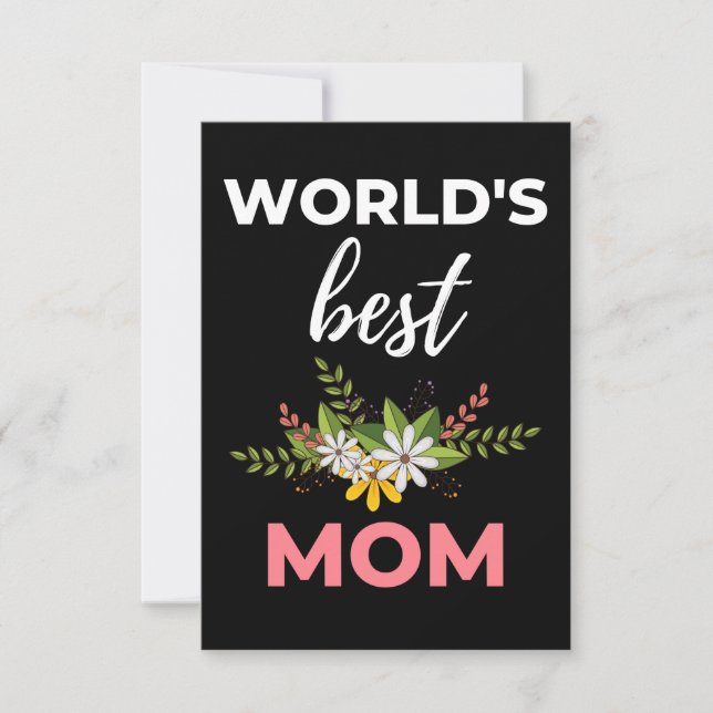 Carte De Remerciements Meilleure Maman du Monde (Devant)