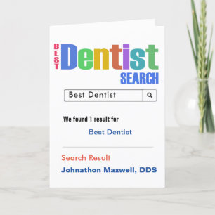 Carte De Remerciements Meilleure recherche de dentiste