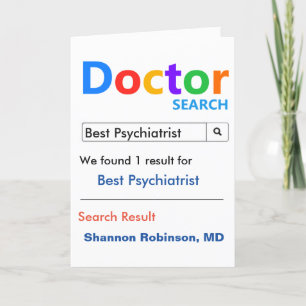 Carte De Remerciements Meilleure recherche psychiatrique