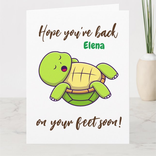 Carte De Remerciements Meilleurs voeux - retour sur pieds - Soyez bien bi (Devant)