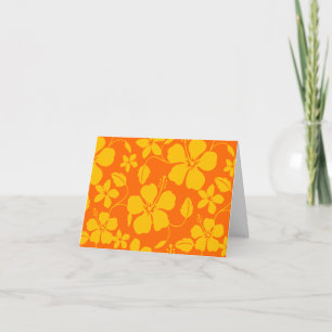 CARTE DE REMERCIEMENTS MÉLANGE D'ORANGE HULA HAWAIEN (HIBISCUS)