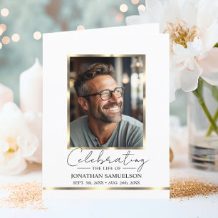 Carte De Remerciements Memorial Celebrating the life Gold Program PHOTO