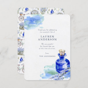 Carte De Remerciements Memorial Country Lavande Rustique Floral Botanique