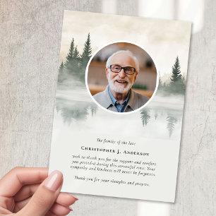 Carte De Remerciements Mémorial funéraire Sympathy de Forest Lake