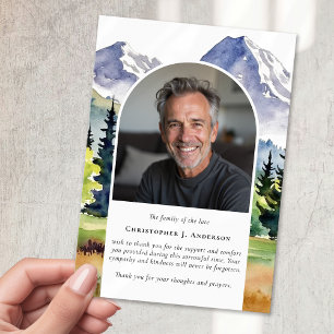 Carte De Remerciements Mémorial funéraire Sympathy de Forest Mountain