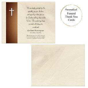 Carte De Remerciements Mémorial orthodoxe minimaliste sophistiqué