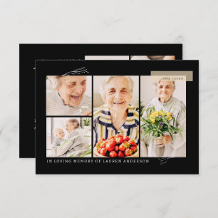 Carte De Remerciements Memorial Simple Modern 7 - Grille photo Prière