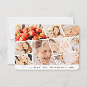 Carte De Remerciements Memorial Simple Modern 9 Photos Prière