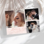 Carte De Remerciements Memories Made With Love Wedding Peach Multi Photo<br><div class="desc">Modern and elegant wedding thank you photo card featuring a text that says "Memories made with love." You can add another photo on the back with a message. Peach.</div>