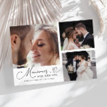Carte De Remerciements Memories Made With Love Wedding White Multi Photo<br><div class="desc">Modern and elegant wedding thank you photo card featuring a text that says "Memories made with love." You can add another photo on the back with a message. White.</div>